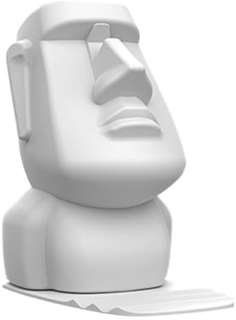 XIAOXIAOYU Brillenständer für Gesicht, Osterinsel-Kopf, Brillenhalter, kreativer Brillen-Display-Skulptur für Schlafzimmer, Nachttisch, Schreibtisch, Bücherregal