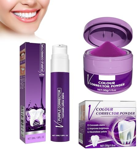 v34 50ml Lila Zahnpasta und v34 30g Zahnpuder, toothpastes