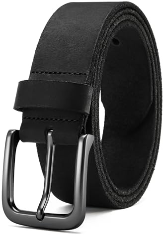 CHAOREN Herren Ledergürtel Echtleder, Herren Gürtel Leder Büffelleder 38mm