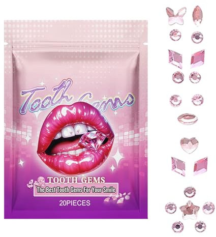 Tooth Gem Glue Set - Kit de decoración, diamantes de imitación de dientes | Seguro y duradero simple para aplicar un kit para principiantes temporales de gemas, un conjunto de joyas adhesivas