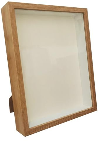 MTKSFDC Marcos con Profundidad Marco de Fotos de Madera con Forma de Caja de Sombra for exhibir Ramos de Flores, Profundidad de 3 cm, for exhibir Regalos tridimensionales(Wood Color Frame,30X40cm)