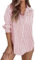 Mes Commandes Passées en 2025 Chemise Col Haut Tailleur Femme Chemisier A Rayures Tops Manches Longues Vetement Chic Grande Taille Tee Shirt Marque Pull Fermeture Eclair Tunique 3XL Long Fluide