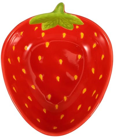 Alipis Erdbeergerichte Schüssel-snack Servieren Salat Erdbeerfrucht Erste Geformt Süße Obstschale Dekorative Schale Obstförmige Gerichte Schüsseln Erdbeer-obstschale Bunt Rot Keramik