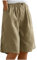 Pantalones Cortos Mujer Lino Elástico con Bolsillos Cintura Alta Verano Cómodos Casual Shorts Algodón Linen Shorts for Women