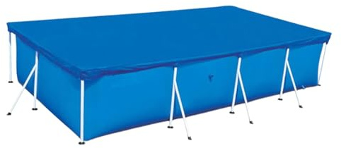 Rechteckige Poolabdeckung, multifunktional, für oberirdische Pools, Familienpoolabdeckung, 304 x 205 cm, Blau, 304 x 205 cm