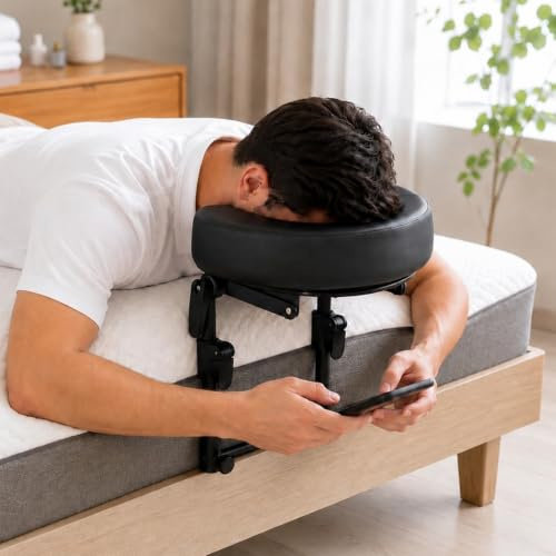 KONOVOLY Massage Kopfstütze für Bett, Massage Home Mattress Top Massage Kit, Verstellbare Kopfstütze Gesichtskissen Massageliege zu Hause, Gesicht nach unten Kissen nach Augenoperationen