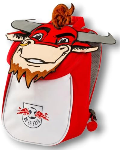 RB Leipzig Kinderrucksack - Bulli - Kinder Rucksack | Kindergartenrucksack | RBL - Plus Aufkleber Wir lieben Fußball