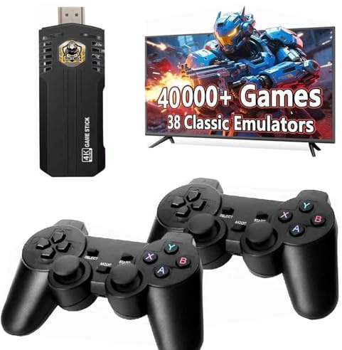 Retro Gaming Console Pro,40,000+ Built-in Classic Video Games with 38 Emulators,Plug and Play HDMI TV Game Stick for Instant Retro Gaming Experience