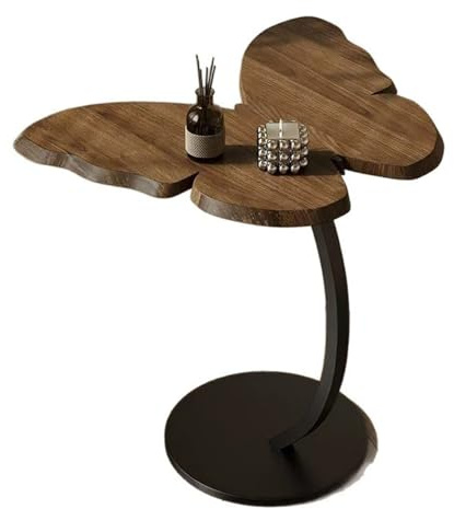 Schmetterling Beistelltisch,Nachttisch,Couchtisch,Mehrfarbiger Kompakter Sideboard mit Stabilen Carbonstahlbeinen für Wohnzimmer Schlafzimmer Büro A,1 PC