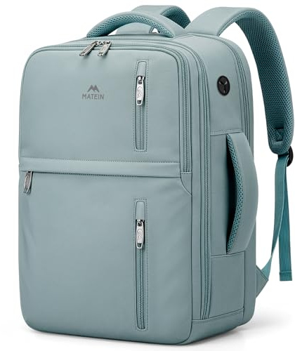 MATEIN Ryanair Handgepäck 40x30x20 mit Nassfach, Handgepäck Rucksack Leicht | Rucksack Handgepäck Flugzeug, Ryanair Rucksack 40x30x20, Reiserucksack Damen, Mit Laptopfach, Travel Backpack, Pfauengrün