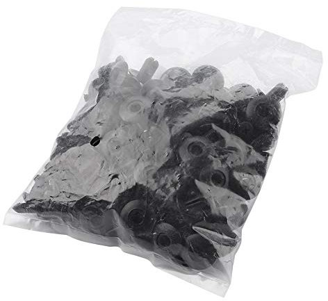 KIMISS Negro 100Pcs 8mm Agujero Remaches para coche Fenderer Bumper Bumper Clip para AP