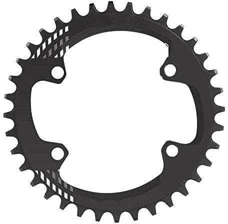 Dioche Kettenblatt, Single Speed Kettenblatt BCD 96MM Schmales breites Kettenblatt Einzelkettenring 32T 34T 36T 38T(Schwarz 36T)