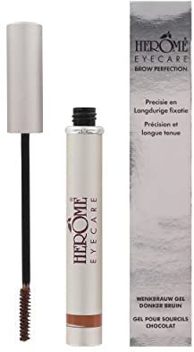 Herome Eye Care Gel Fixateur à Sourcils Marron Foncé (Brow Gel Dark Brown) - Pour Une Fixation Totale et Durable Des Sourcils - 6ml.