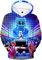 OLIPHEE Jungen Kapuzenpulli mit 3D Digital Druck für Teenager Fans DJ Sweater Laser M