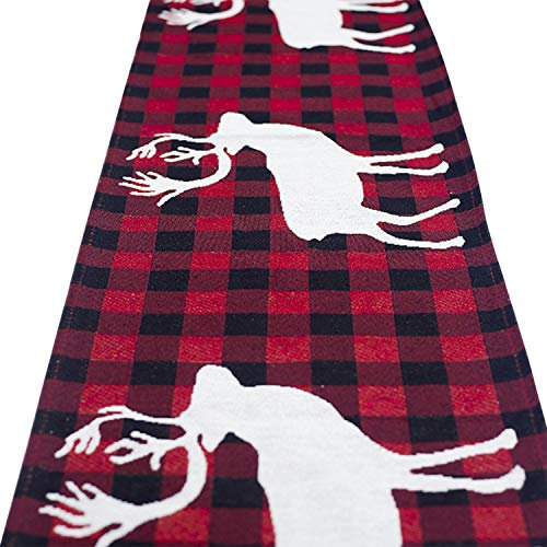 LAEMILIA Tischläufer Weihnachten deko Tisch Party Restaurant Tischdecke 35cm Breit Tischband (Elch)