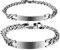 OIDEA Personalisierte Armband mit Wunschgravur, Namen Partnerarmband für Paare Pärchen Lieber Freunde in Silber