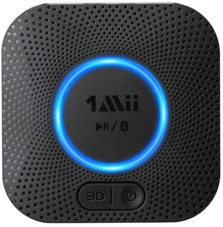 [Upgraded] 1Mii B06 Plus Recepteur Bluetooth, Adaptateur Bluetooth 5.1 pour Système Stéréo Domestique, avec aptX-HD,3D Surround, Récepteur Bluetooth pour Haut-Parleurs
