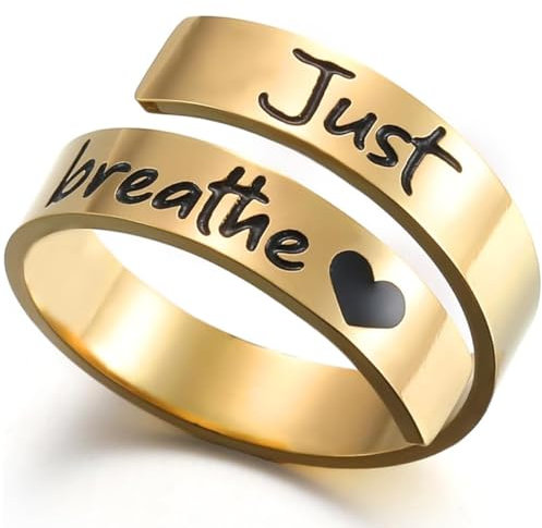 RWQIAN Anelli Donna Personalizzato 2 Nomi Anello Incisione in Acciaio Inossidabile Anelli Regolabili Uomo Anniversario Regalo di Gioielli 5mm Colore Argento/Oro/Oro Rosa (Oro)