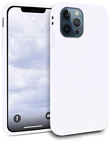MyGadget TPU Case for iPhone 12 Pro Max - [ Camera Protection & Anti Fingerprint ] - Silicone Cover with Soft Touch & Anti Scratch Shell - Matte White