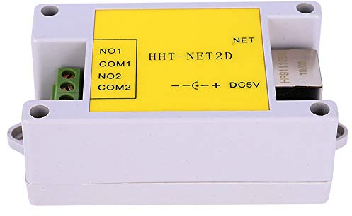 Módulo de relé de Red IP Módulo de Interruptor de relé de Red IP de 2 Canales Control Remoto DC5V HHT-NET2D para Control de hogar Inteligente