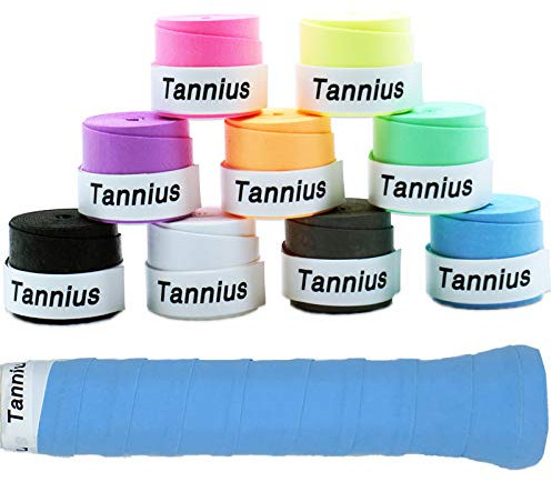 Tannius Dry Feel Lot de 9 surgrips de Raquette de Tennis durables, Super absorbants et antidérapants (Couleurs mélangées)