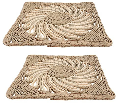 Cabilock Ensemble De sous-Verres Ronds Faits À La Main avec Isolation Thermique Et Antidérapant Confortables pour La Table