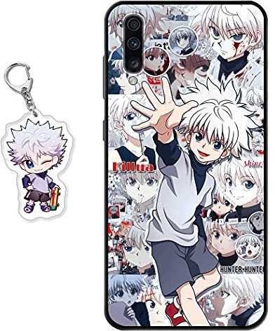 Staremeplz Hülle für Samsung Galaxy A50 Anime Handyhülle [Mit Schlüsselbund] Cartoons Silikon Sanft Bumper Case Hülle für Samsung Galaxy A50