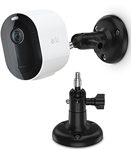 UIQELYS Wandhalterung für Arlo Ultra 1&2, Arlo Pro 2/3/4, Arlo HD/Go/Light/Essentials/Spotlight, EufyCam 2/2C/E, Blink XT2, Ring Stick Up Cam, 1/4 Zoll Schraube Kameras (1 Stück) schwarz