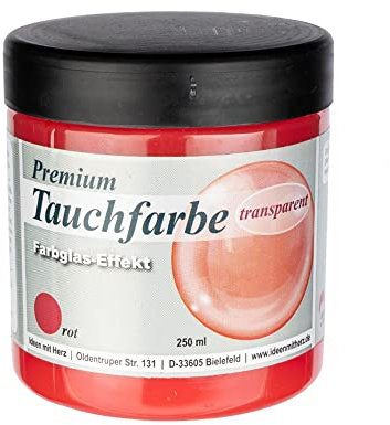 Ideen mit Herz Premium-Tauchfarbe mit Farbglas-Effekt | 250 ml (rot)