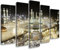 Feeby Bild auf Leinwand 150x100 cm Kaaba Saudi Arabien Mekka Islam 5-teilig modern Druckbild Wandbild Wanddekoration Aesthetic Verehrung Naher Osten Vertrauen Religion Beige