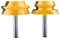 2PC 8mm Shank Lock Miter Router 22.5 Degree Glue Joinery Router Bit Set Tenon Cutter For Woodworking Tools