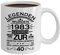 40 Geburtstag Legenden 1985 geboren Keramik 375 Milliliter Mann Frau Scherzartikel Tasse Kaffeebecher Geschenkidee (40 Jahre)