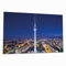 Wallario Herdabdeckplatte/Spritzschutz aus Glas, 1-teilig, 90x52cm, für Ceran- und Induktionsherde, Fernsehturm Berlin bei Nacht