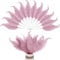 Kunjocy 12 Pieces Christmas Tree Feathers Decorations Artificial Glitter Leaves Picks Christmas Giant Baubles Ornament for DIY Accessories Christmas Tree Flower Arrangements Wreath Garland (Pink)
