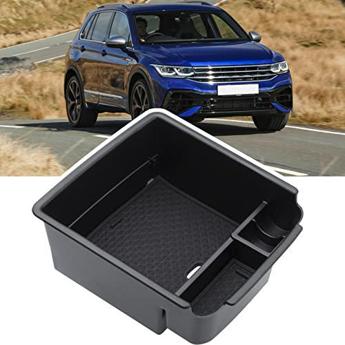 FanPaYY Mittelkonsole Aufbewahrungsbox Kompatibel mit VW Tiguan 2 MK2 2017-2022, Armlehne Organizer Tray Mittelarmlehne Organizer Mittelkonsole Ablagefach Storage Box Zubehör