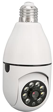Light Bulb Security Camera, 1080P Wireless WiFi Light Bulb Camera, 355 Degree Pan/Tilt Panoramic Surveillance Camera, Smart Motion Detection, Two-Way, E27 Light Socket