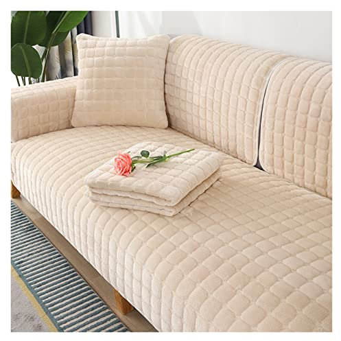 Sofabezug Sofa Überzug 1 2 3 4 Sitzer,Anti-Rutsch-Couch Überzug für L Form Sofaschoner Couchbezug u form Eckcouch Beige/Grau Schonbezüge Wohnzimmer Sessel Hunde Haustiere ( Color : #3 , Size : 90x180c