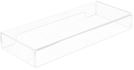 Acrylic Clear Transparent Keyboard Cover, Transparent keyboard protector film Waterproof Dust Proof Anti-Cat Protection Protector Case, for Desktop Office, 375x150x48mm