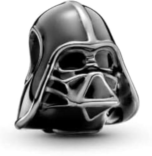 Breloque Star Wars Dark Vador en argent sterling 925 compatible avec les breloques Pandora et beaucoup d'autres bracelets à breloques britanniques., Métal