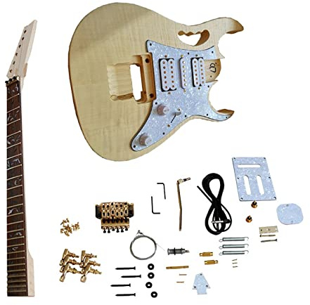 Unfertiger Gitarrenbausatz Lindenholzkorpus Palisandergriffbrett Kompletter Bausatz Für E-Gitarren Fachmann E-Gitarren-Bausatz