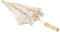 Dioche Parasol Mumusuki Paraguas de Encaje Tela de Seda Hecho a Mano Encaje Flor Bordado Sombrilla Boda Novia Fotografía Paraguas Beige (Beige)