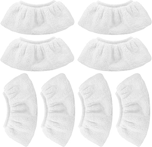 worldly 8pcs Kärcher Microfibre Cap, Microfibre Fabric, Replacement Accessories for Steam Cleaner, Compatible with Kärcher SC1, SC2, SC3, SC4, SC5 (A 8pcs)