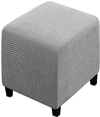Ottomane Schonbezug Hockerbezug, 40x40/50x50/60x60 Hocker Husse für Fußhocker Quadratisch/Rechteckig, Stretch Bezug Ottomane Abdeckung Überzug Hocker Protector Waschbar Hockerabdeckung ( Color : #17 ,