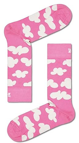 Happy Socks Unisex Cloudy Socken, Rosa, Größe 36-40, bunt