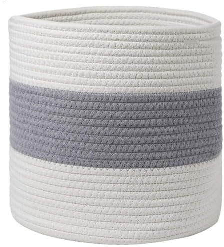 Toyvian 1stk Pflanzkorb Aus Baumwollseil Wohnkultur Weide Zusammenklappbarer Wäschekorb Zimmerpflanzentöpfe Gewobener Korb Körbe Lagerplätze Mehrzweckkorb Babykorb Kleiderschrank Baumwolle
