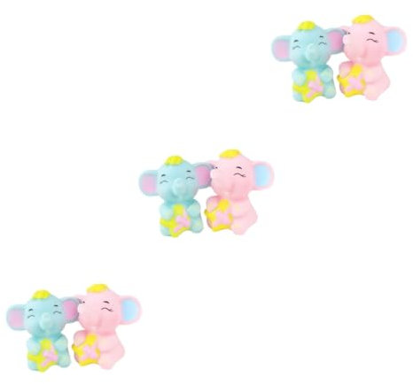 Amosfun 6 Stk Kuchenfiguren Hochzeit Mini-Kuchen Puppen für Puppenhaus Minitiere Mini-Puppen Dekor Ornament kuchen DIY verzierungen Wagen Zubehör Schlüsselanhänger schmücken Liebhaber Baby