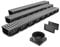 Vodaland EASY 2 Plastic channel drain kit with galvanised grating - load class A15 (3 Pack)