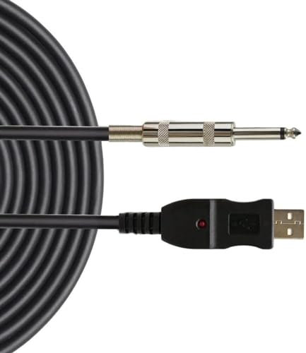 ZAMASS Cavo Audio per Chitarra Cavo Audio Da Studio Da 300cm Cavo Adattatore Interfaccia USB Da 6,35 Mm Connettore Per Chitarra Cavo Per Computer