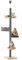 PETSITE Floor to Ceiling Cat Tree with 93”-107” Adjustable Height, 5-Tier Wooden Cat Climbing Pole with Scratching Post, Cozy Hammock and Basket Bed, Floor to Ceiling Cat Tower