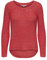 ONLY Maglione a Maglia Base Donna Maglia Stretch a Maniche Lunghe Girocollo Maglia unicolore ONLGEENA, Colore:Rosa Corallo, Taglia:M